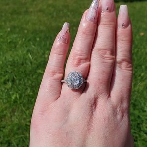 3.25 CT Elongated cushion engagement ring